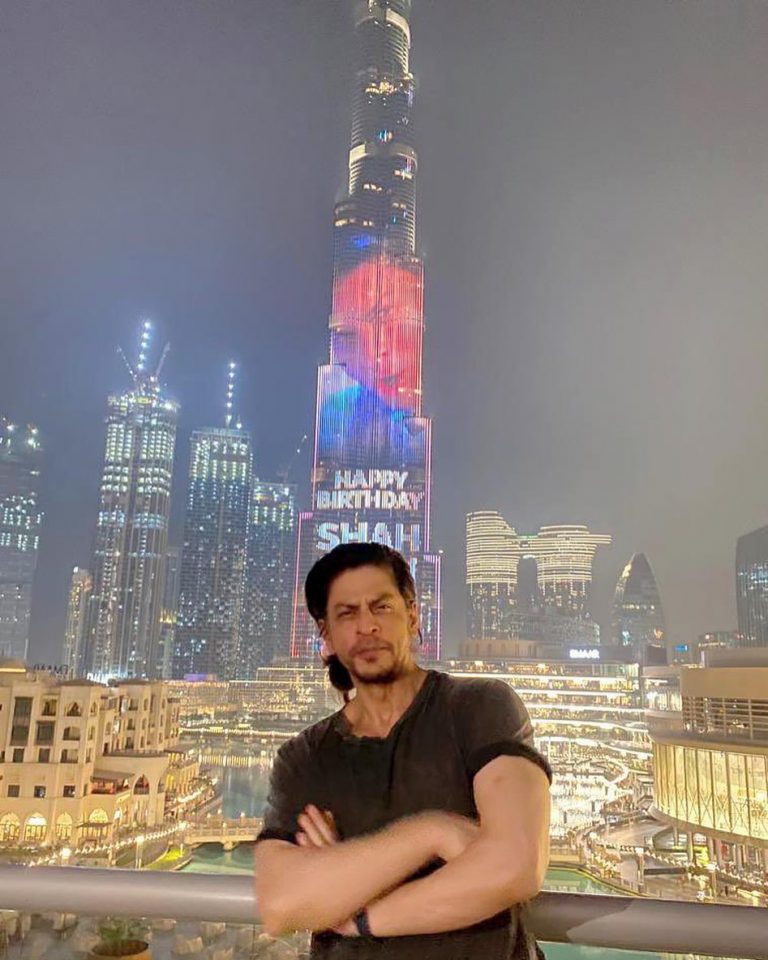 Shahrukh Khan celebrated his 55th birthday in Burj Khalifa
