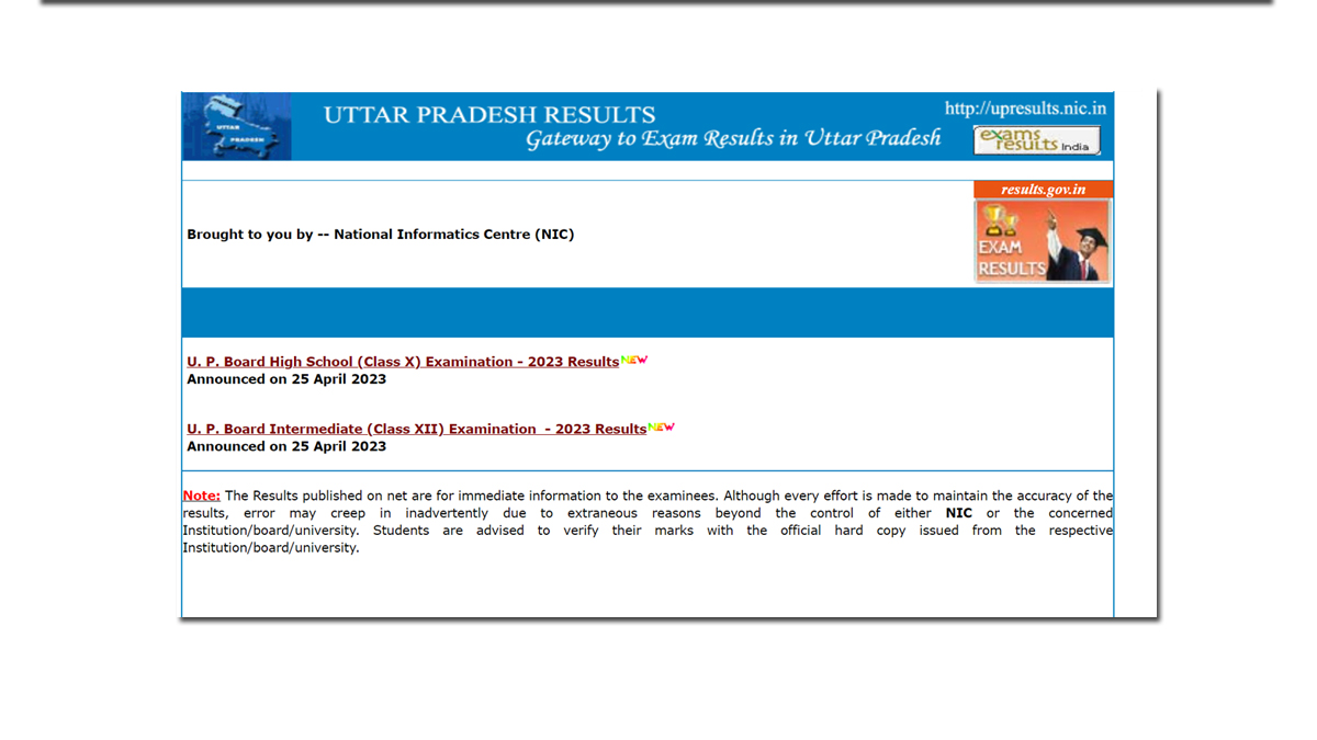 UP Board Results