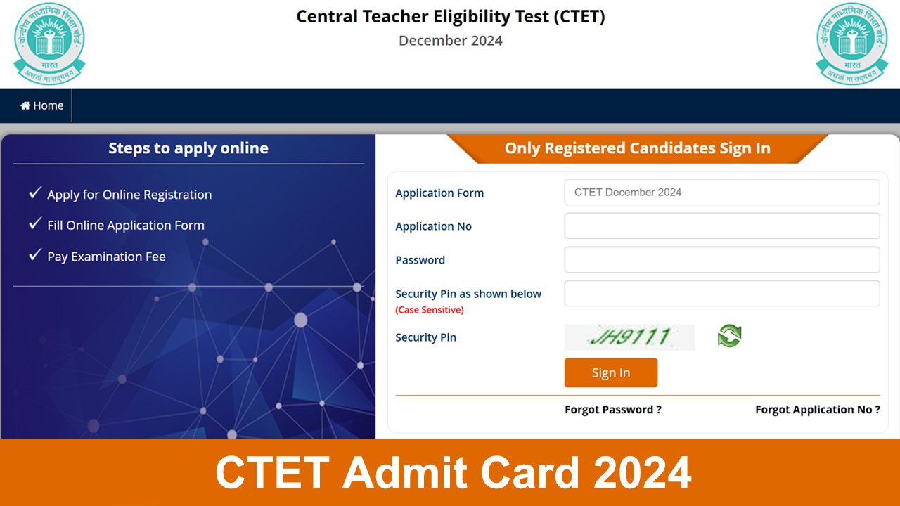 CTET Admit Card 2024