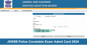 JKSSB Admit Card Download