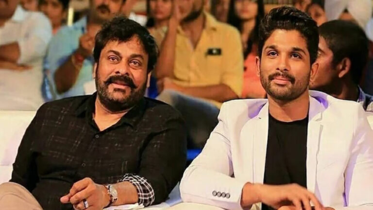 Allu Arjun with Chiranjeevi