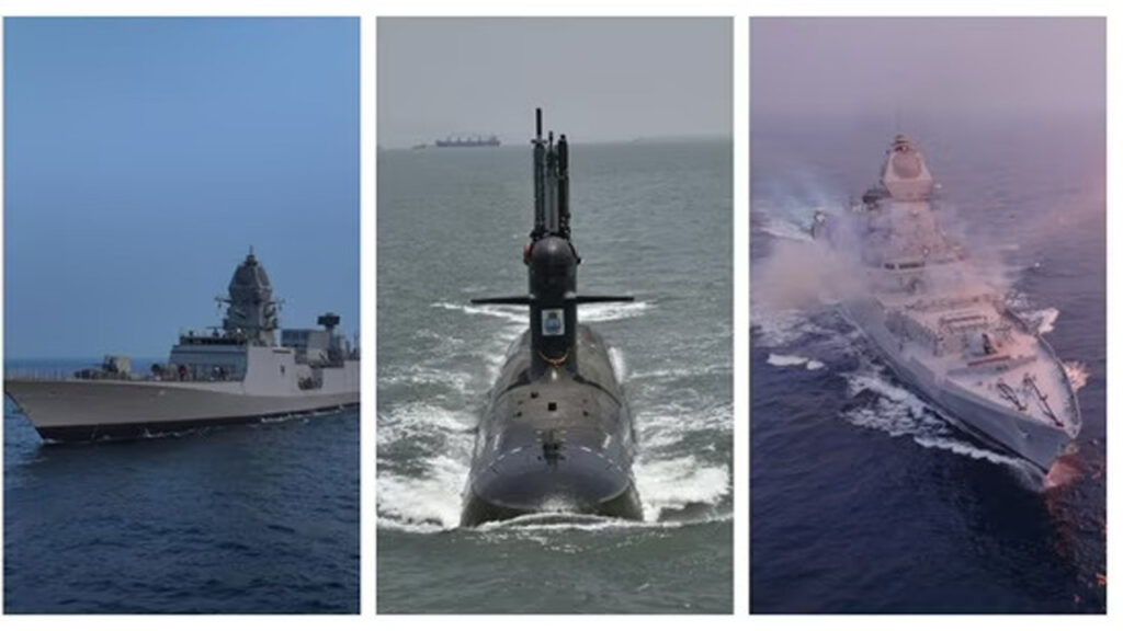 INS Surat, INS Nilgiri and INS Vaghsheer Indian Navy
