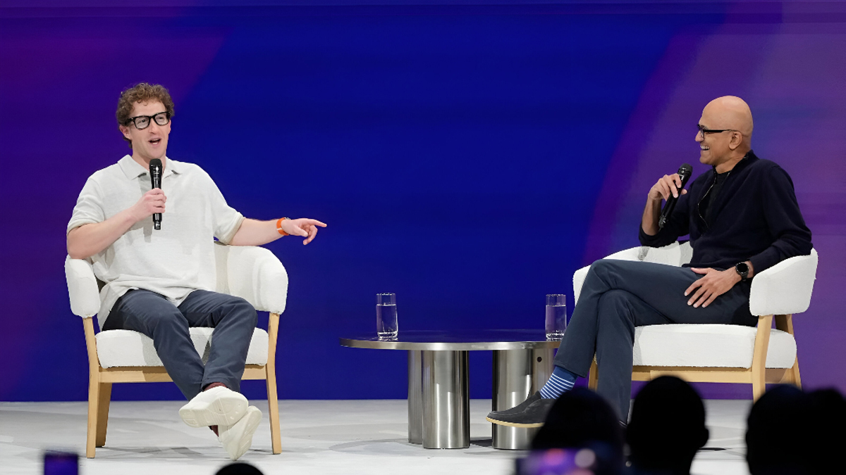 Zuckerberg and Nadella AI at LlamaCon