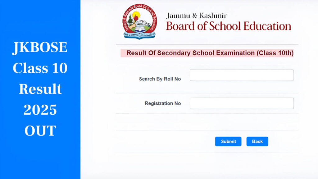 JKBOSE 10th Result 2025 Declared