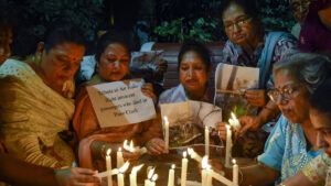Grieving Relatives of India Air Crash Victims