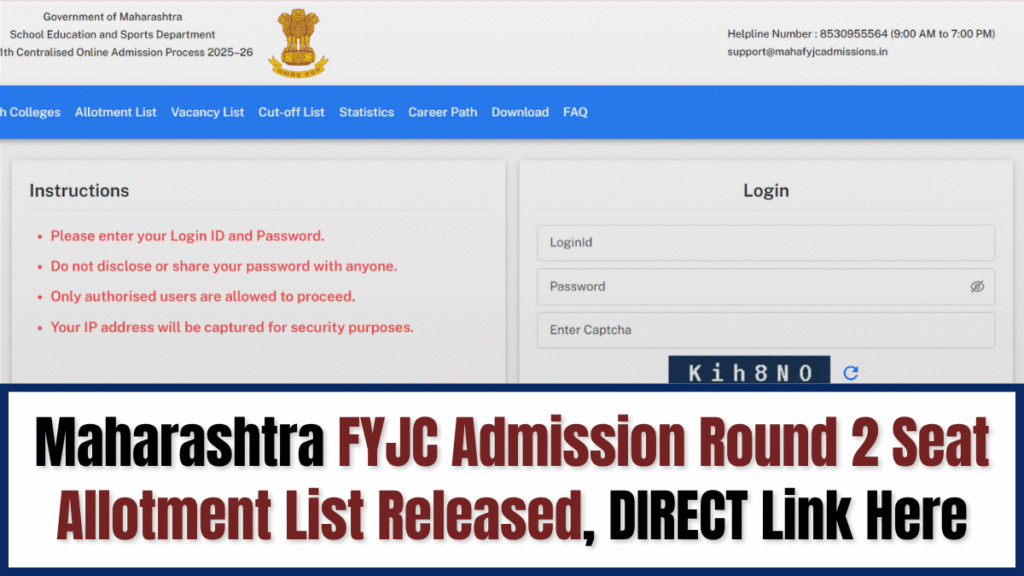 Maharashtra FYJC Round 2