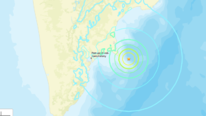 Sunday as tsunami warnings