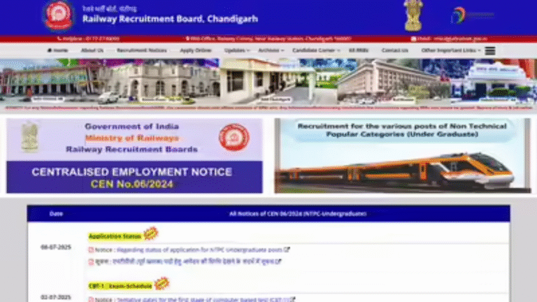 RRB NTPC UG Admit Card 2025