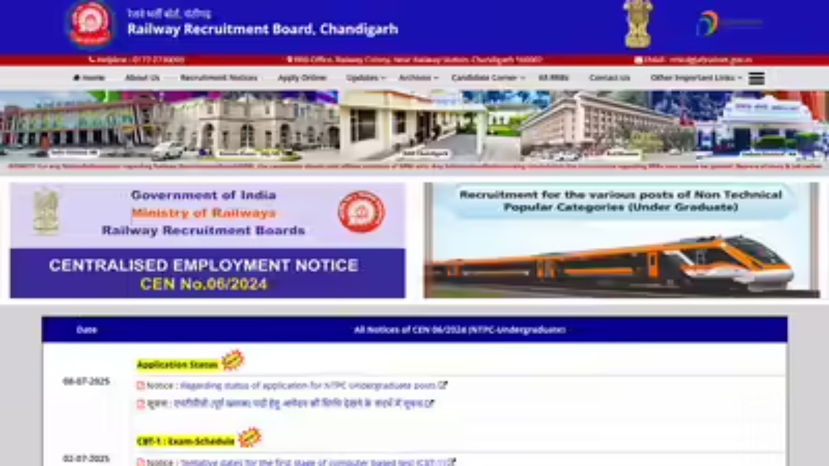 RRB NTPC UG Admit Card 2025