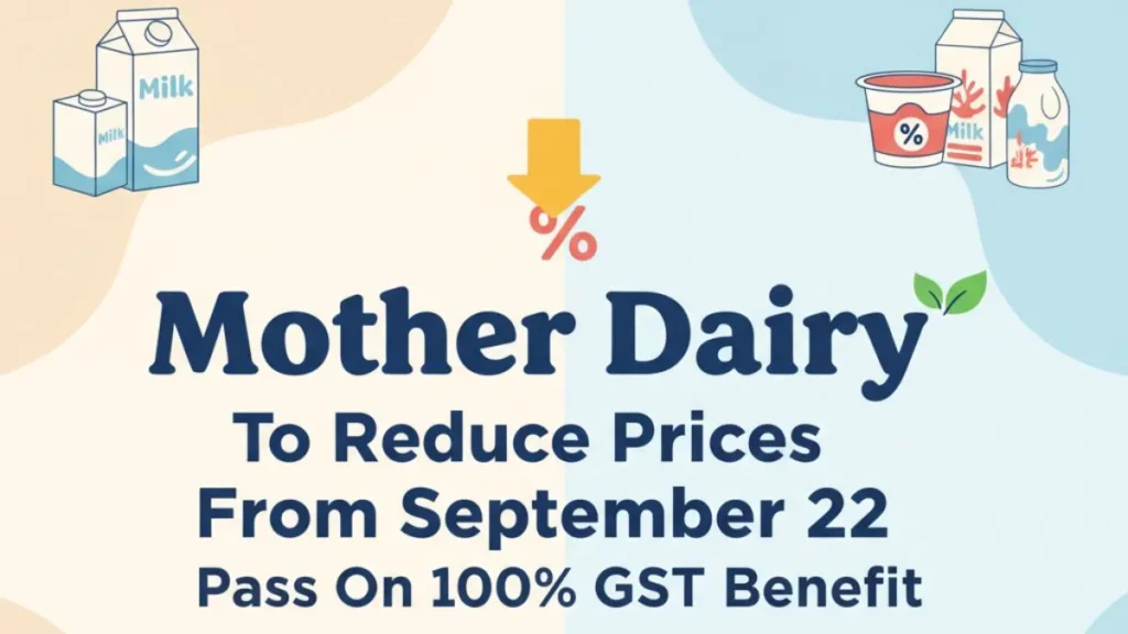 Mother Dairy Cuts Prices After GST Reform