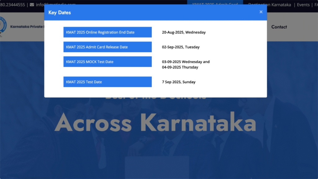 KMAT 2025 admit card