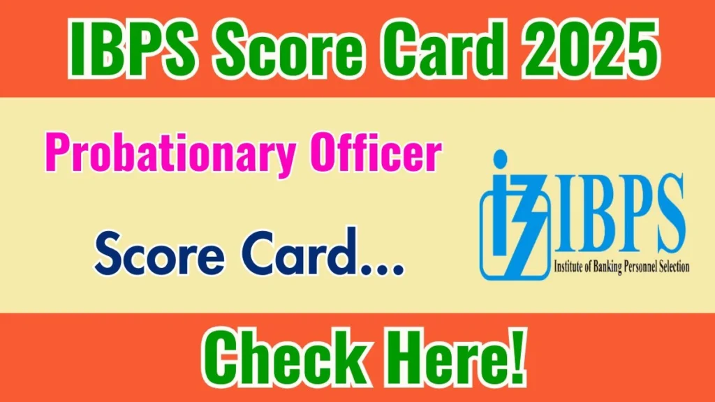 IBPS PO Prelims Scorecard 2025