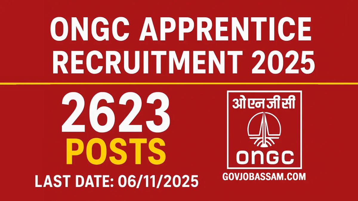 ONGC Announces 2623 Apprentice Vacancies
