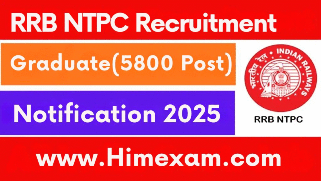 RRB NTPC Graduate Level Recruitment 2025