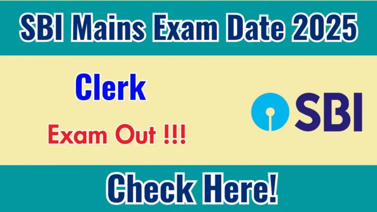 SBI Clerk Mains Exam 2025