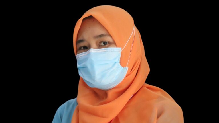 Indonesian Caregiver Shielding Patient