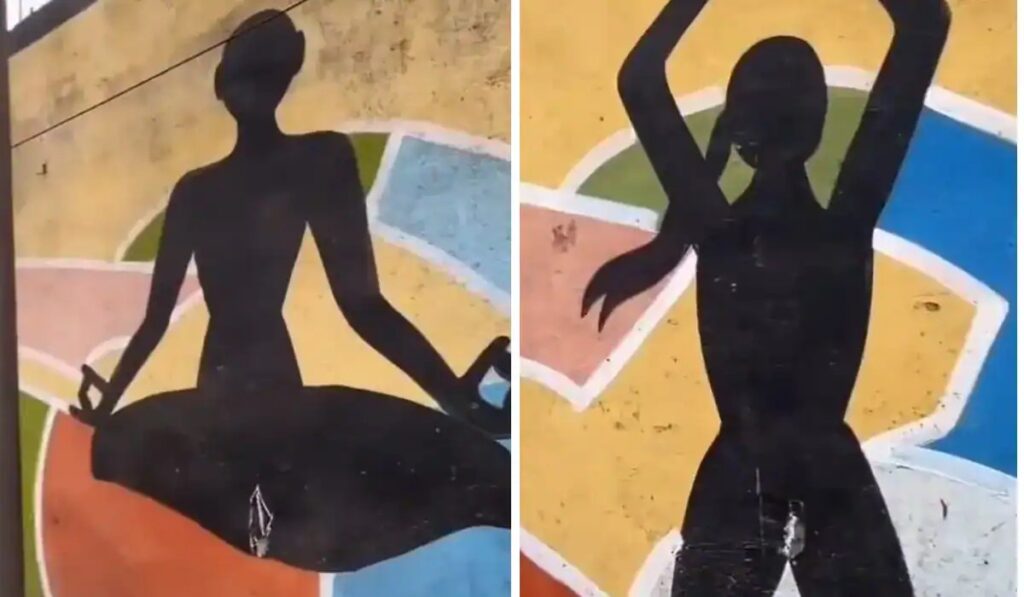 Yoga Murals Defaced with