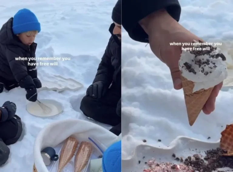 Family’s Snowy Ice Cream