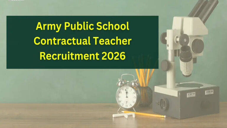 Army School Recruitment 2026: Teaching Vacancies Announced in Bihar
