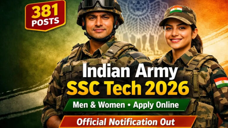 Indian Army SSC Tech Recruitment 2026: Direct Entry for Engineering Graduates