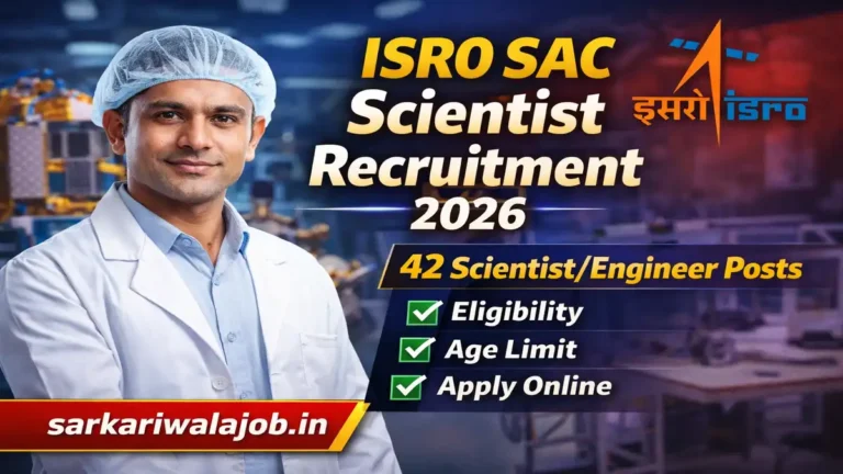 ISRO SAC Recruitment 2026: Apply for Scientist/Engineer Posts