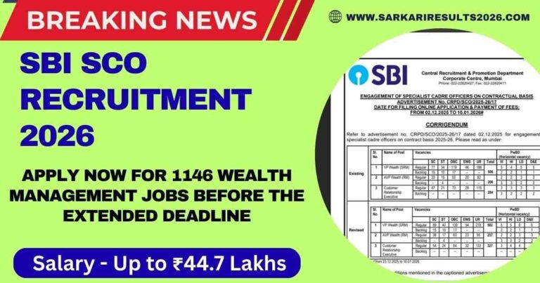 SBI Recruitment 2026