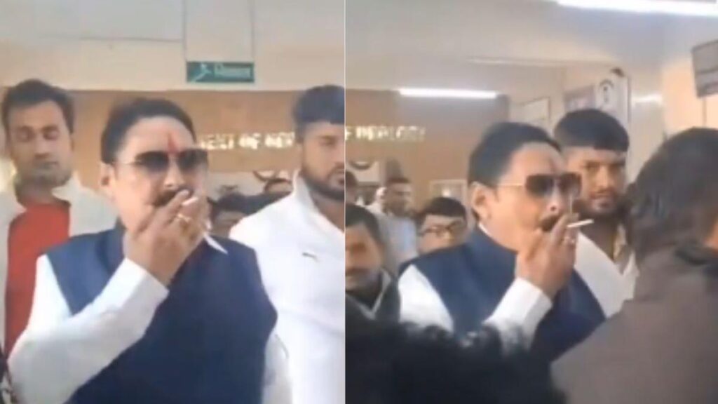 JD(U) Figure Caught Smoking