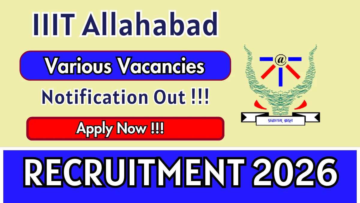 IIIT Allahabad Recruitment 2026