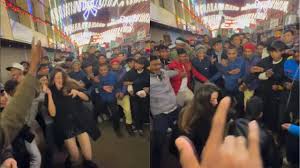 Foreign Woman’s Spontaneous Dance