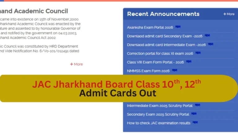 JAC Jharkhand Board Class 10th and 12th Admit Cards Released: