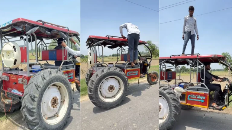 The Viral E-Rickshaw with a Tractor Wheel