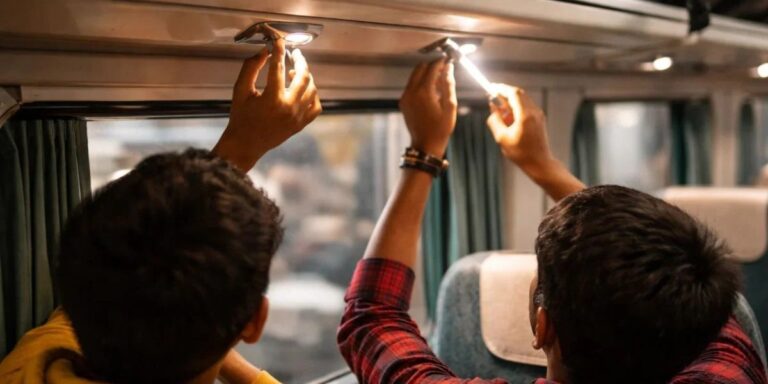 Children Misusing Train Reading Lights Sparks Civic Sense Debate