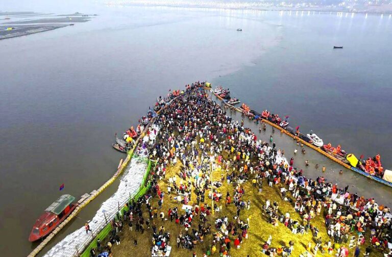 A Sea of Devotion: Aerial Views Reveal Grandeur of Magh Mela 2026