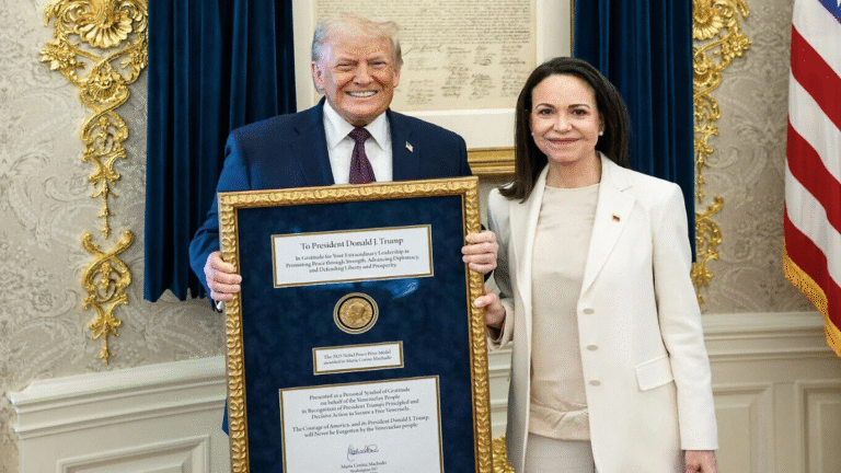 Machado Hands Nobel Peace Prize to Trump