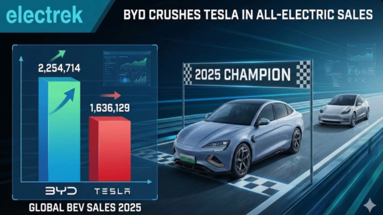 BYD Officially Dethrones Tesla as World Top EV Seller in 2025