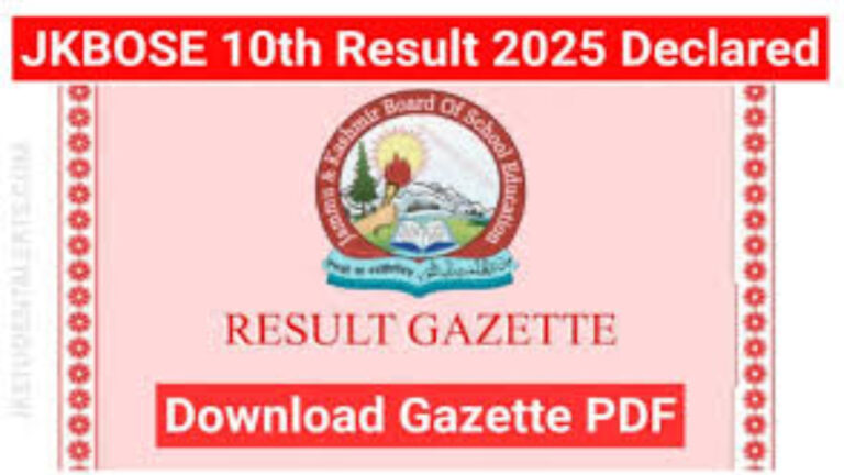 JKBOSE Class 10th Result