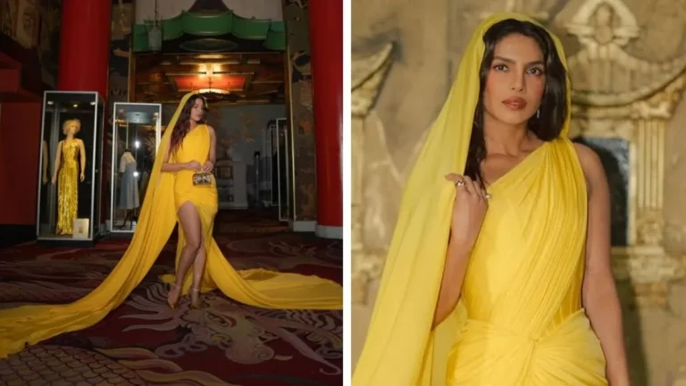 Priyanka Chopra’s Yellow Saree Sets a New Global Standard