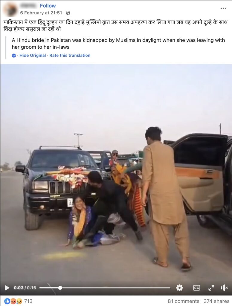 Hindu Bride Kidnapping in