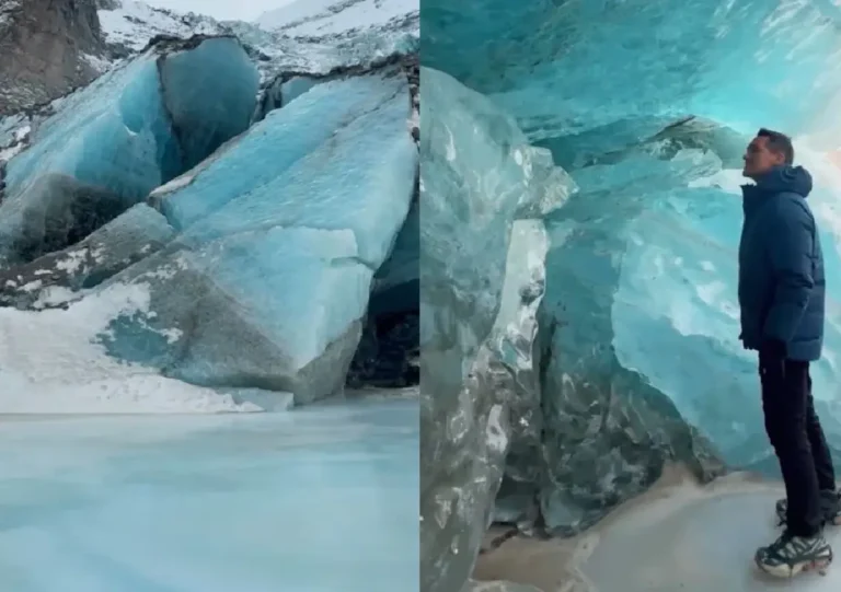 Ladakh’s Surreal Frozen Ice Caves and Rivers Captivate the World