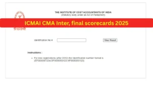 ICMAI CMA Inter Result Dec 2025