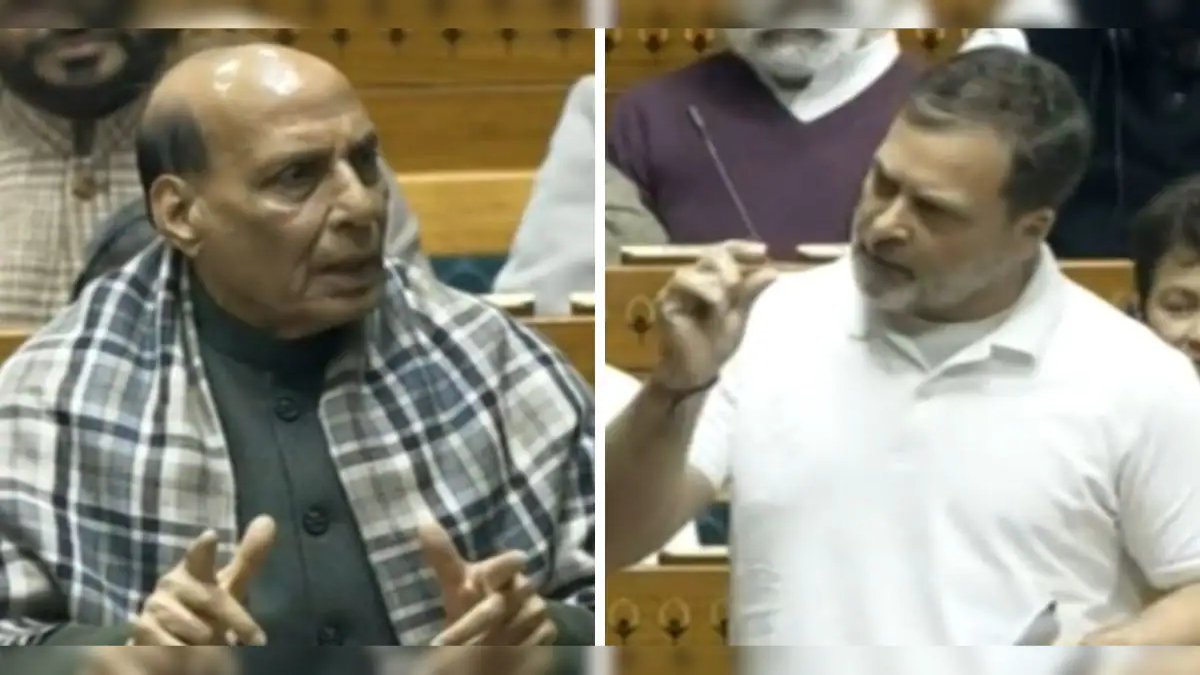 Rahul Gandhi and Rajnath Singh Clash