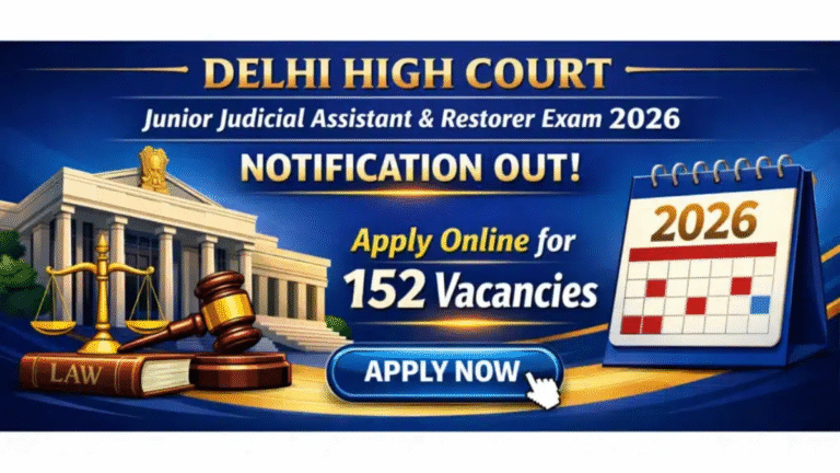 Delhi High Court Announces 152 Vacancies for Junior Judicial Assistants