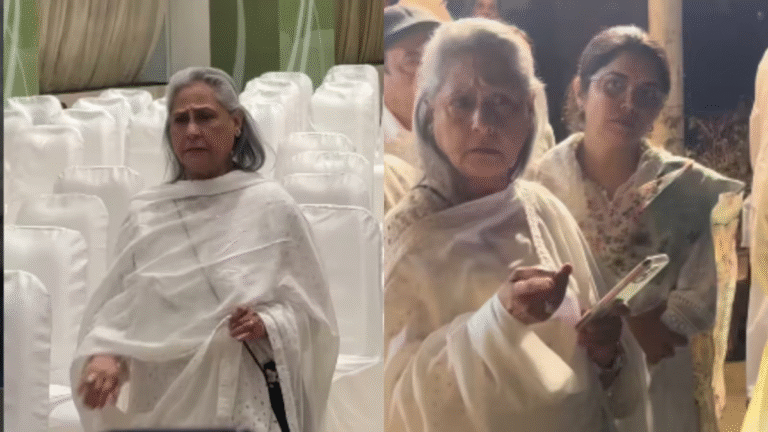 Jaya Bachchan Attends Prayer Meet for Anand Sagar; Urges Paparazzi for Space