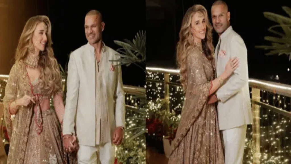 Shikhar Dhawan and Sophie Shine