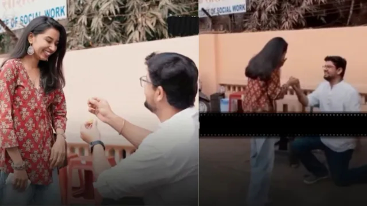 Boy proposes with golgappa