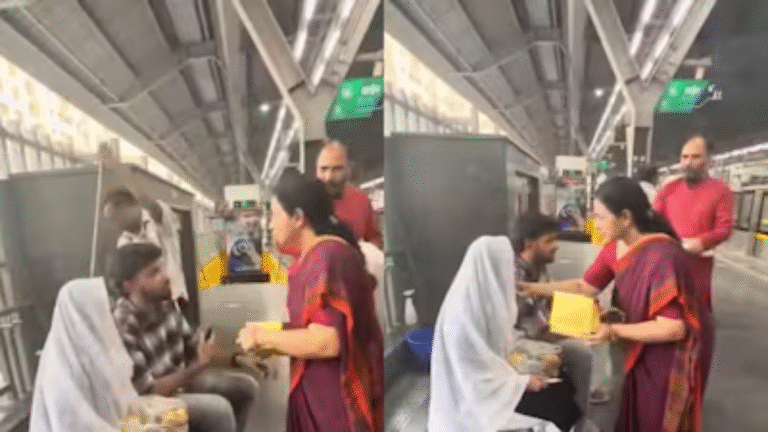 Viral Video: Dramatic Confrontation at Metro Station as Mother Stops Son and Girlfriend