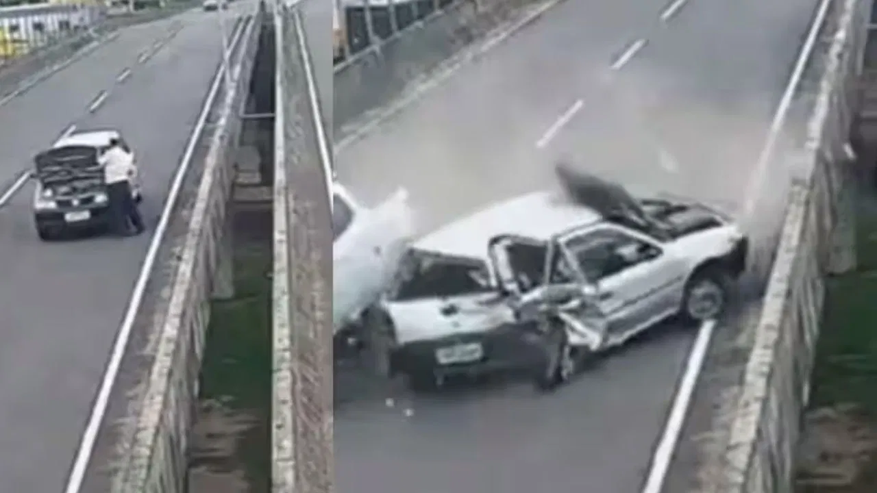 Horrific Highway Accident Captured