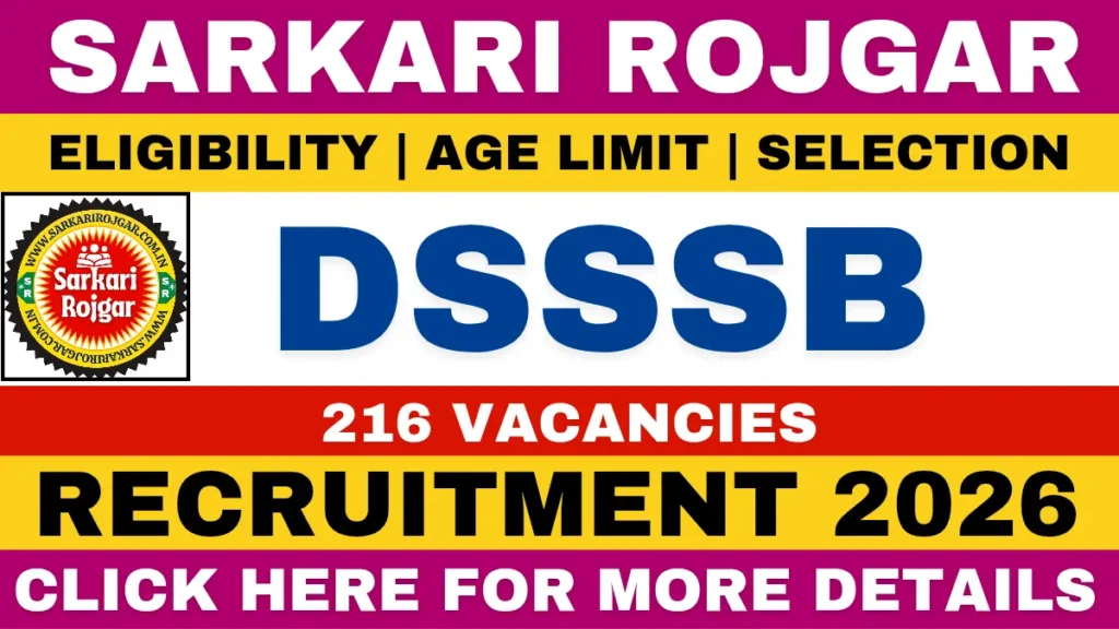 DSSSB Recruitment 2026