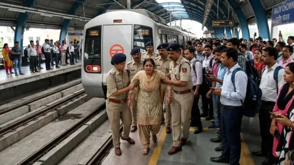Woman Jumps onto Tracks at Noida Sector 16 Metro Station;