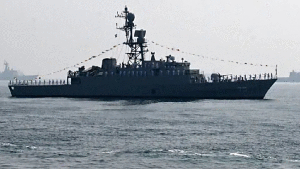 Iranian Frigate in Indian Ocean
